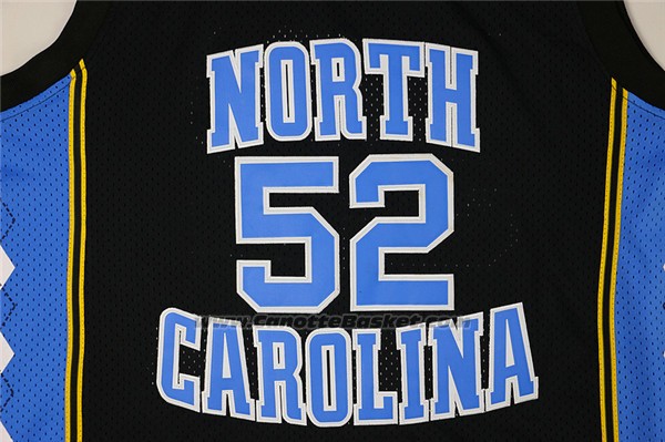 Maglia NCAA North Carolina Tar Heels James Worthy #52 Nero